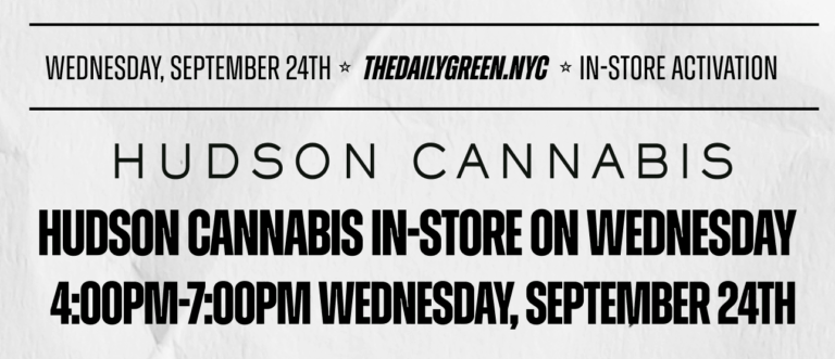 Hudson Cannabis pop-up The Daily Green cannabis dispensary near me dispensary times square new york city nyc manhattan midtown