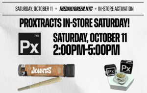 proxtracts pop-up The Daily Green cannabis dispensary near me dispensary times square new york city nyc manhattan midtown