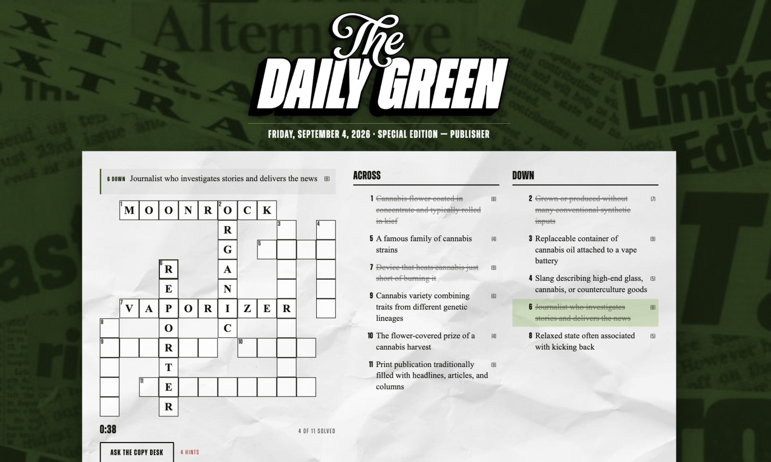 Crossword Crossword Games Free Games The Daily Green Games cannabis dispensary near me dispensary times square new york city nyc manhattan midtown cannabis near me manhattan cannabis weed dispensary manhattan weed in midtown